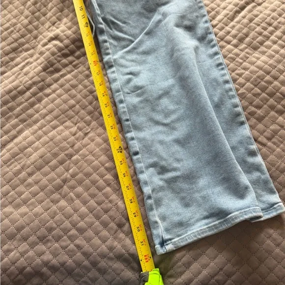 Good American Light Blue Denim Lace Up Back Overall Jumpsuit - Picture 4 of 5